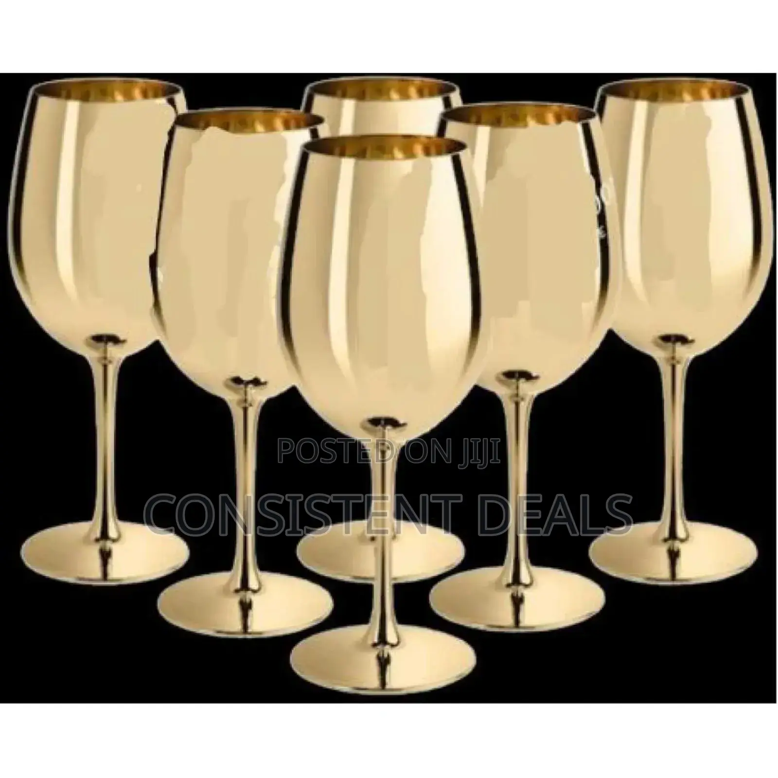 6pcs Champagne Stem Wine Glasses