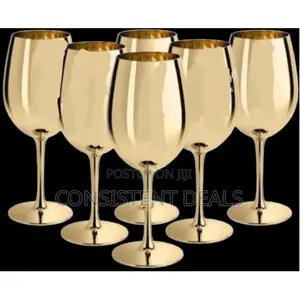 6pcs Champagne Stem Wine Glasses