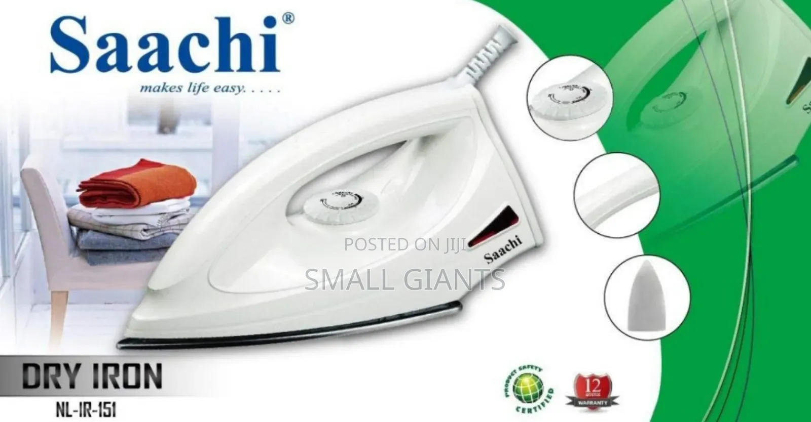 Saachi Dry Iron - NL-IR-151 , White