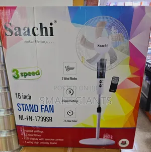 Saachi 16 Inch Stand Fan With Remote Control