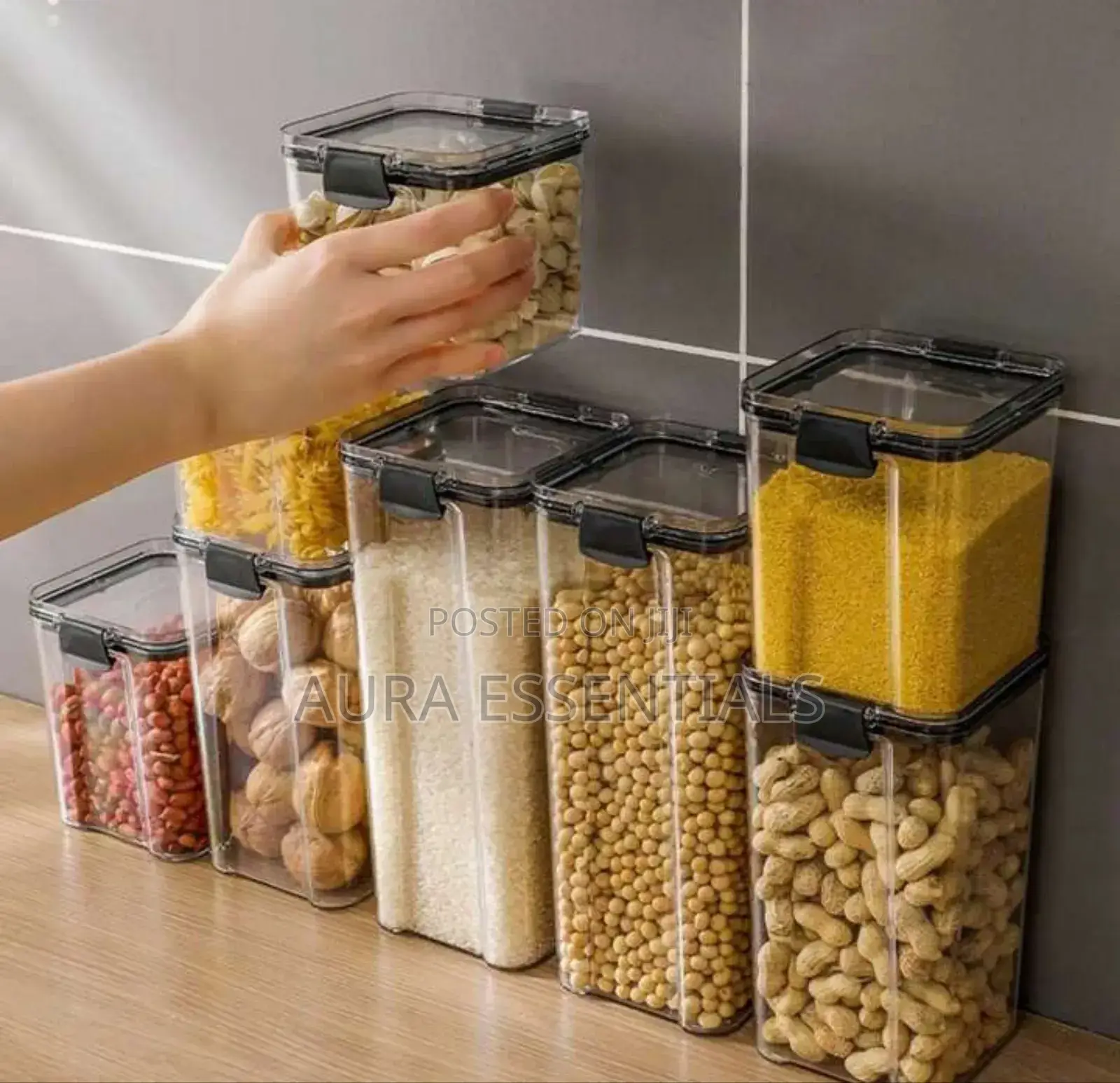 Sealed Tank Plastic Coarse Cereals Grains Kitchen Storage
