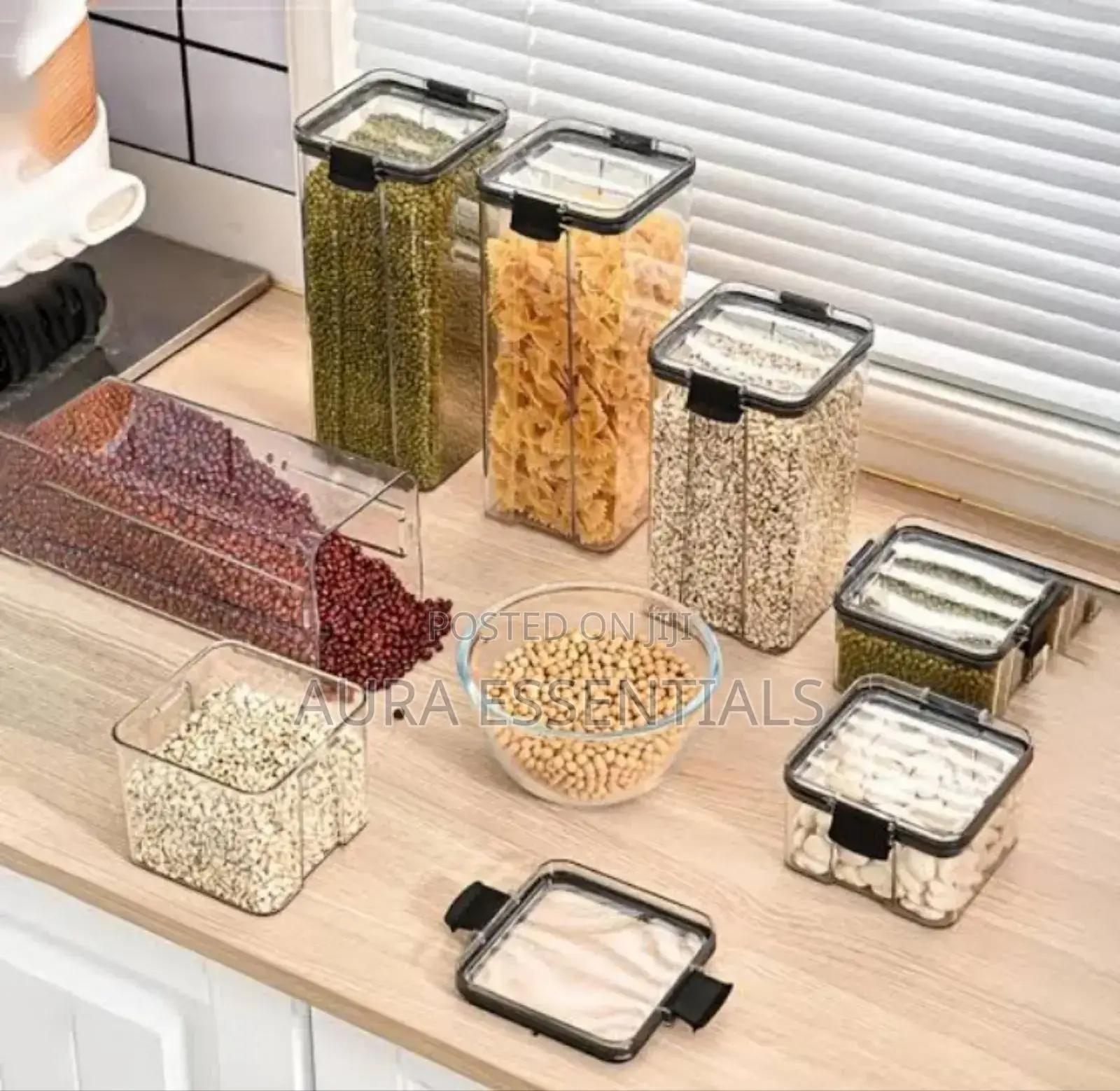 Sealed Tank Plastic Coarse Cereals Grains Kitchen Storage