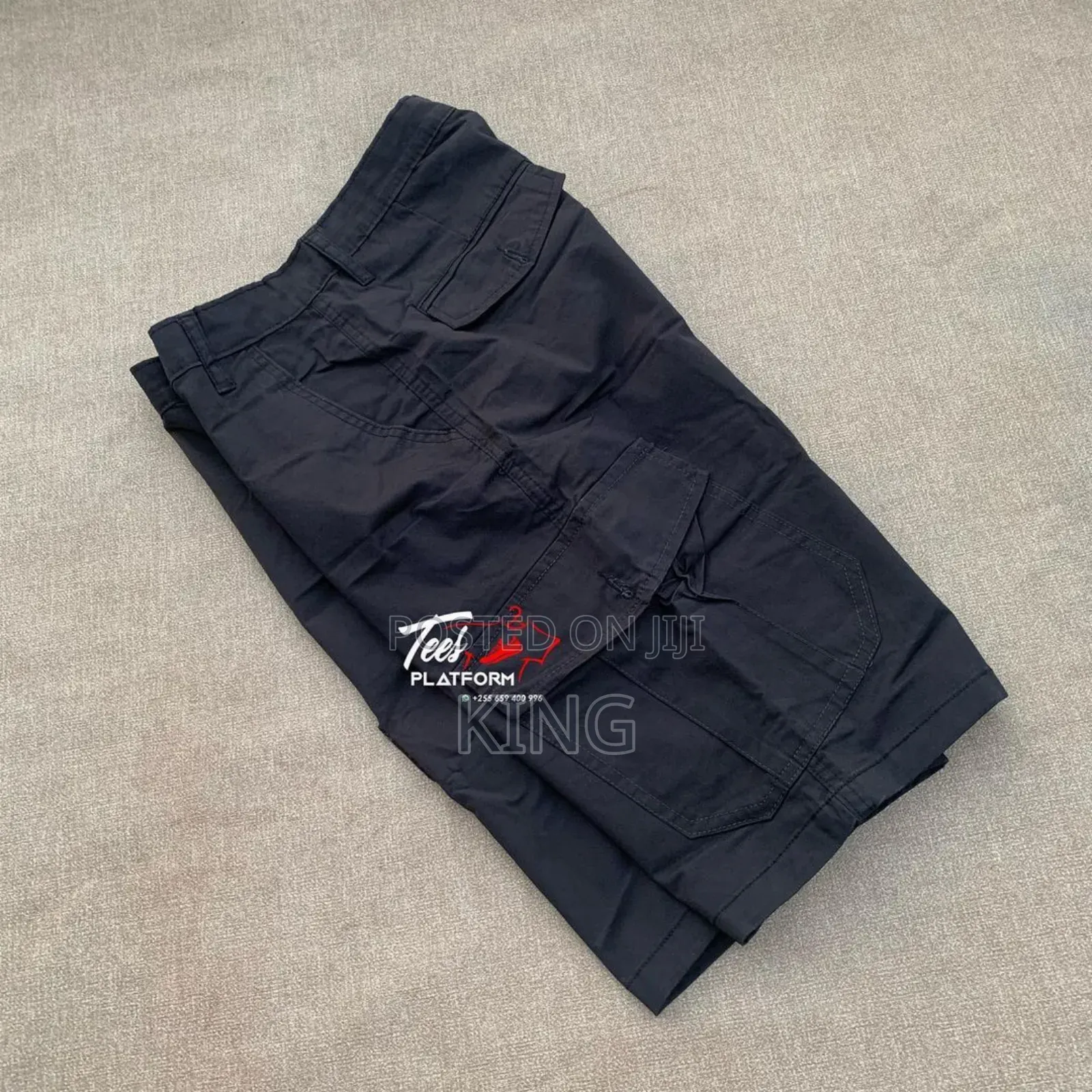 Short Khakis, Straight Fit. Black