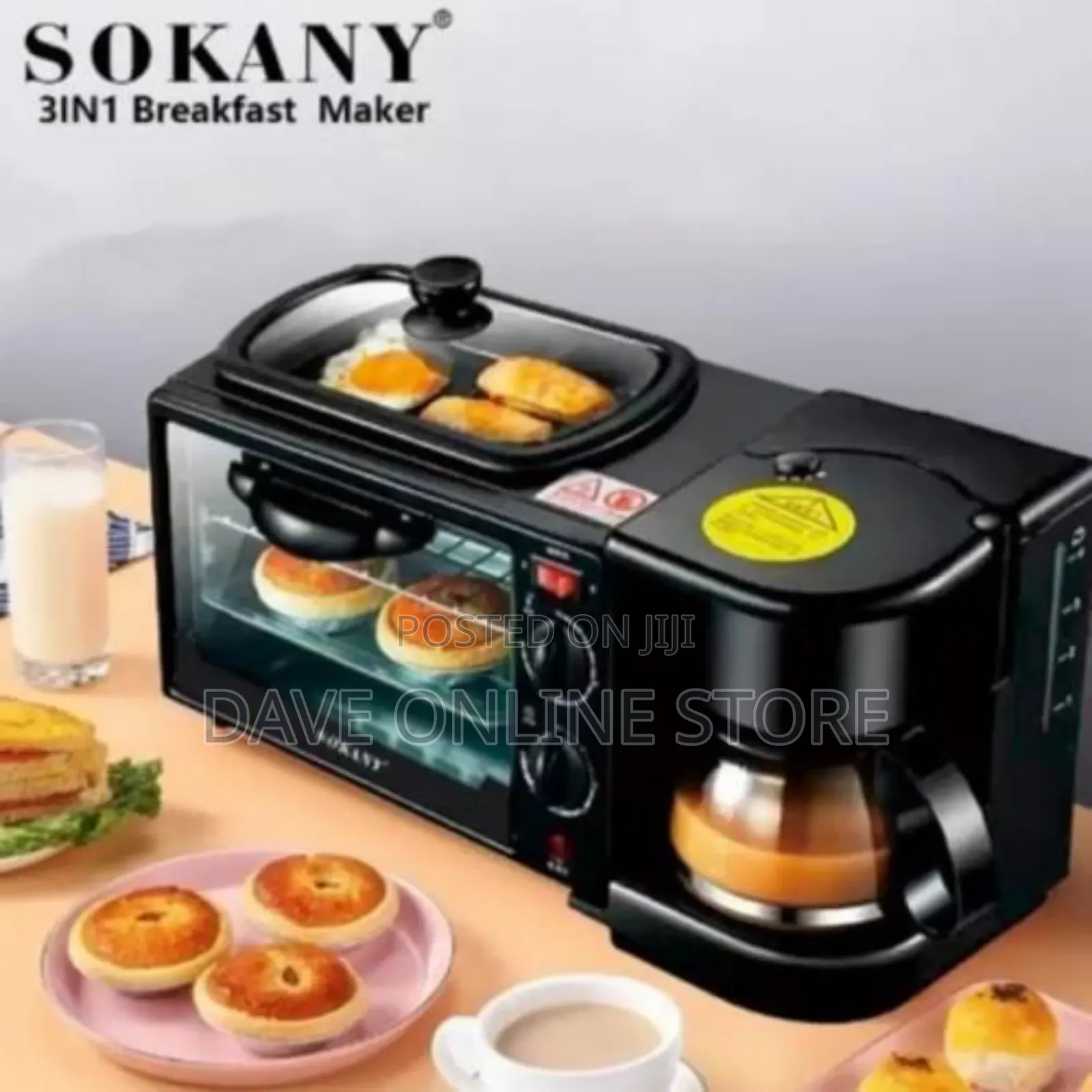 Sokany Multifunction 3 in 1 Mini Breakfast Maker