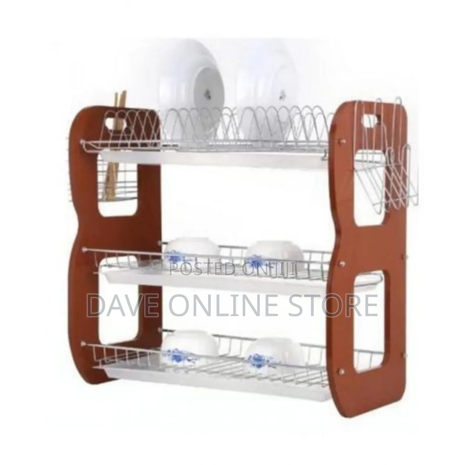 Wooden Dish/Plate Rack - 3 Tier
