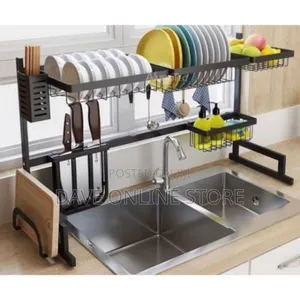 Stainless Steel Over Sink Kitchen Stand Drying Plate Rack