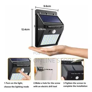 New 30 LED Solar Powered Wall Light Sensor Outdoor Lamp