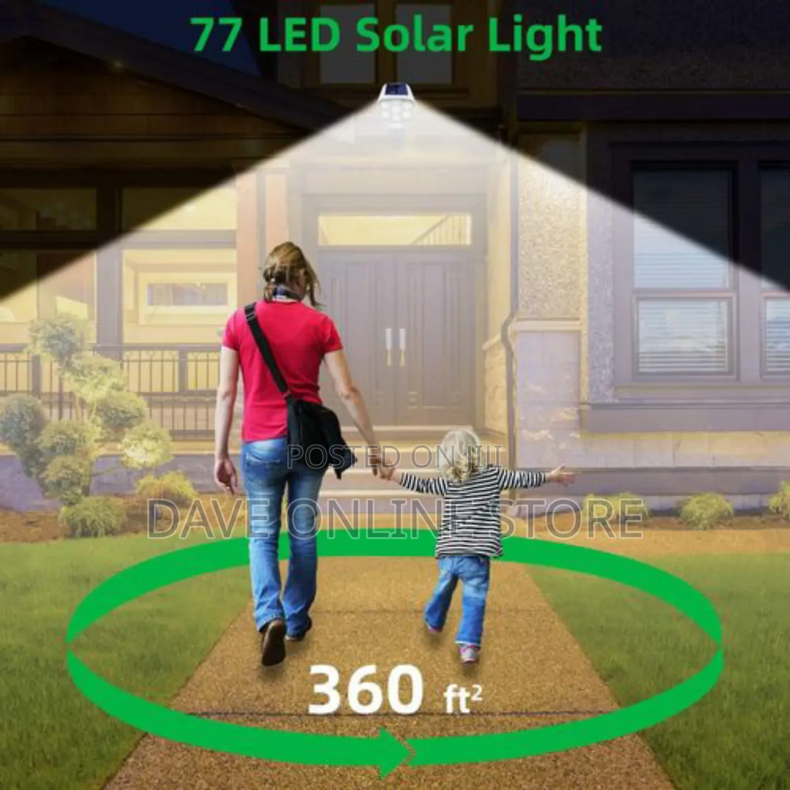 77 LED Camera Solar Light Motion Sensor Wall Lamp IP65
