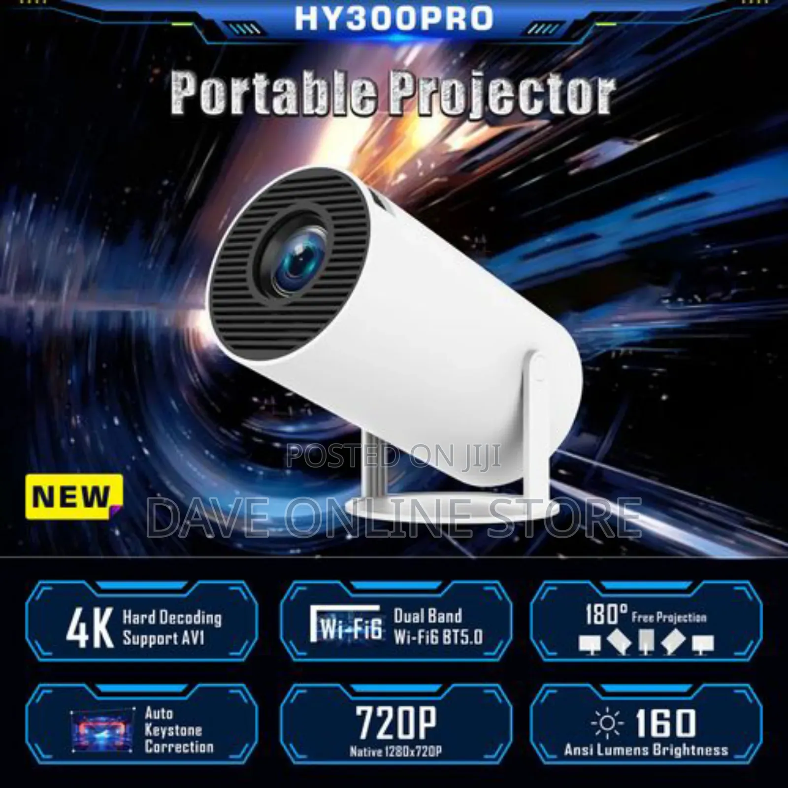 HY300PRO Mini Projector Dormitory 1280*720P Resolution