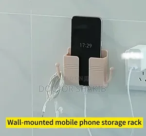 1pc Plastic Wall Mount Cell Phone Holder-New