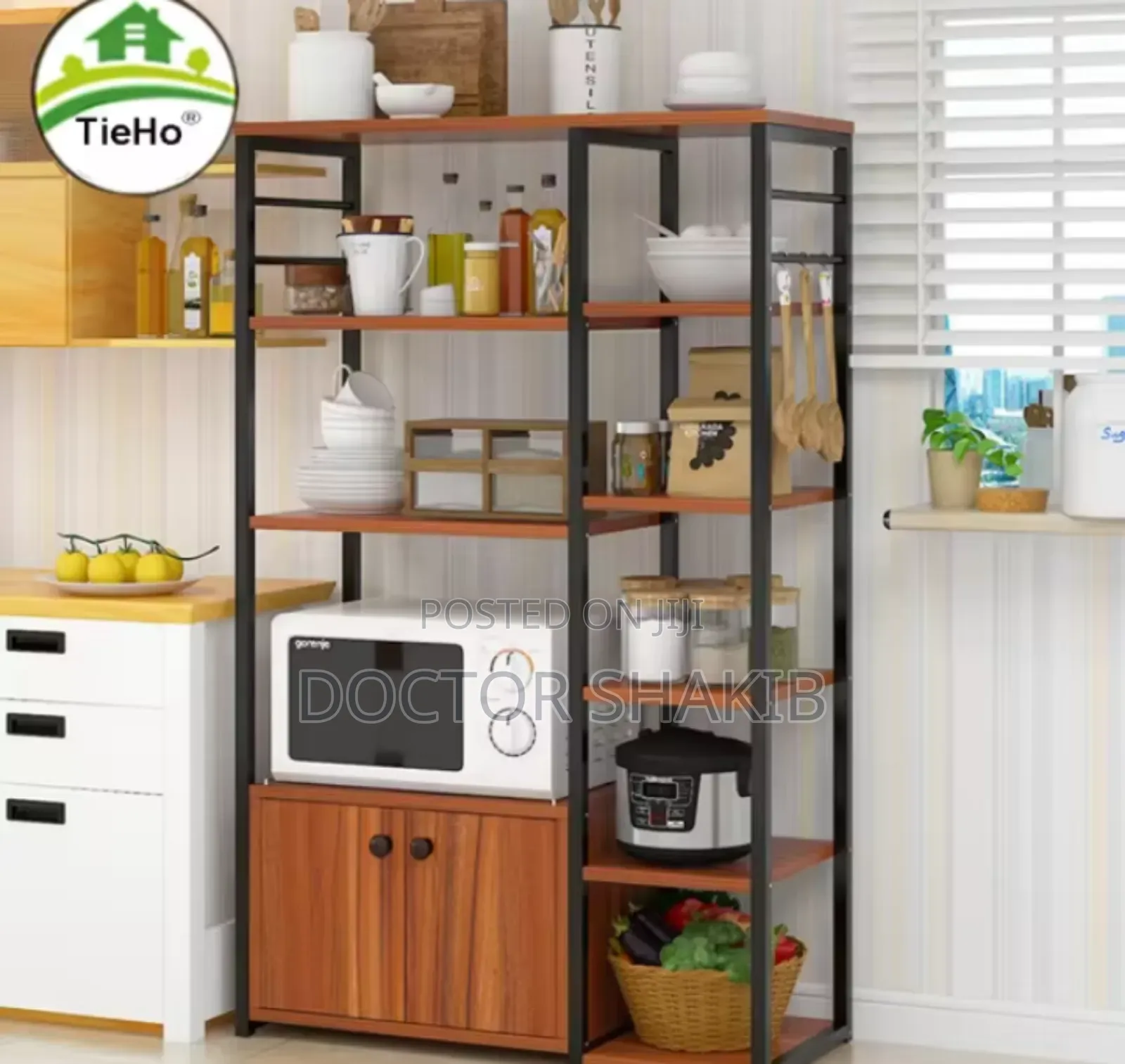 Kitchen Rack Microwave Oven Vintage 5-Tier Shelf Stand
