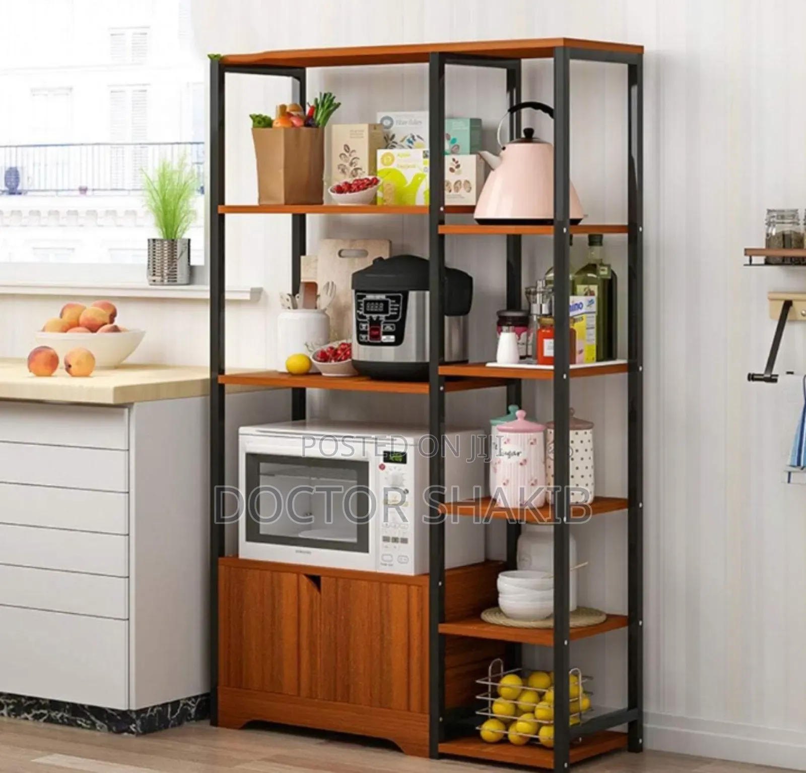 Kitchen Rack Microwave Oven Vintage 5-Tier Shelf Stand
