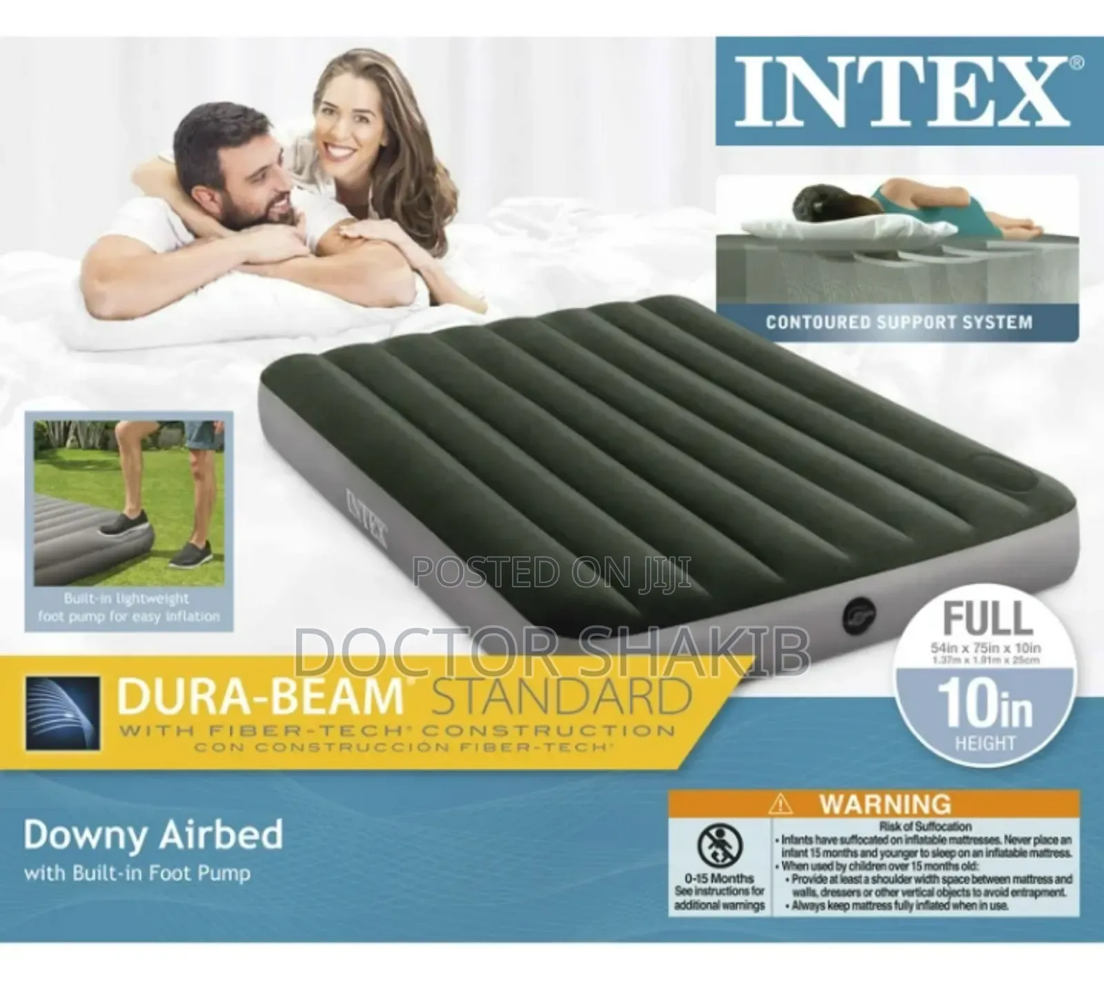 New Intex Classic Downy Inflatable Airbed