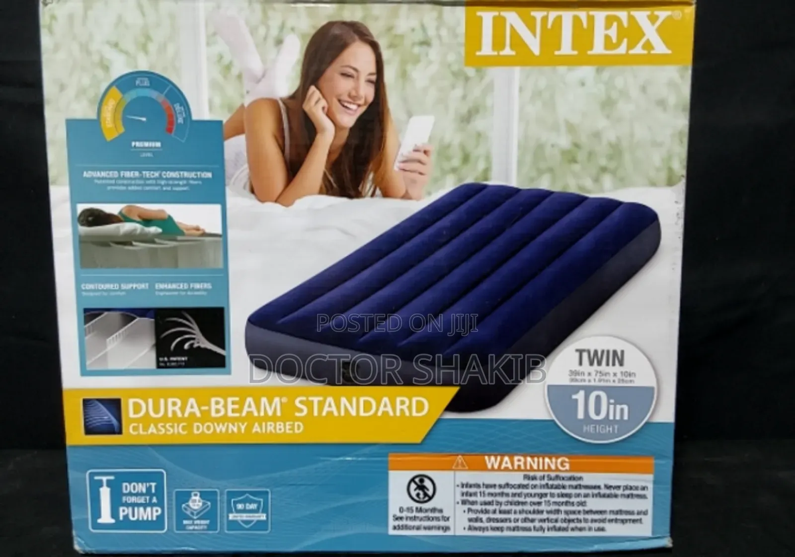 New Intex Classic Downy Inflatable Airbed