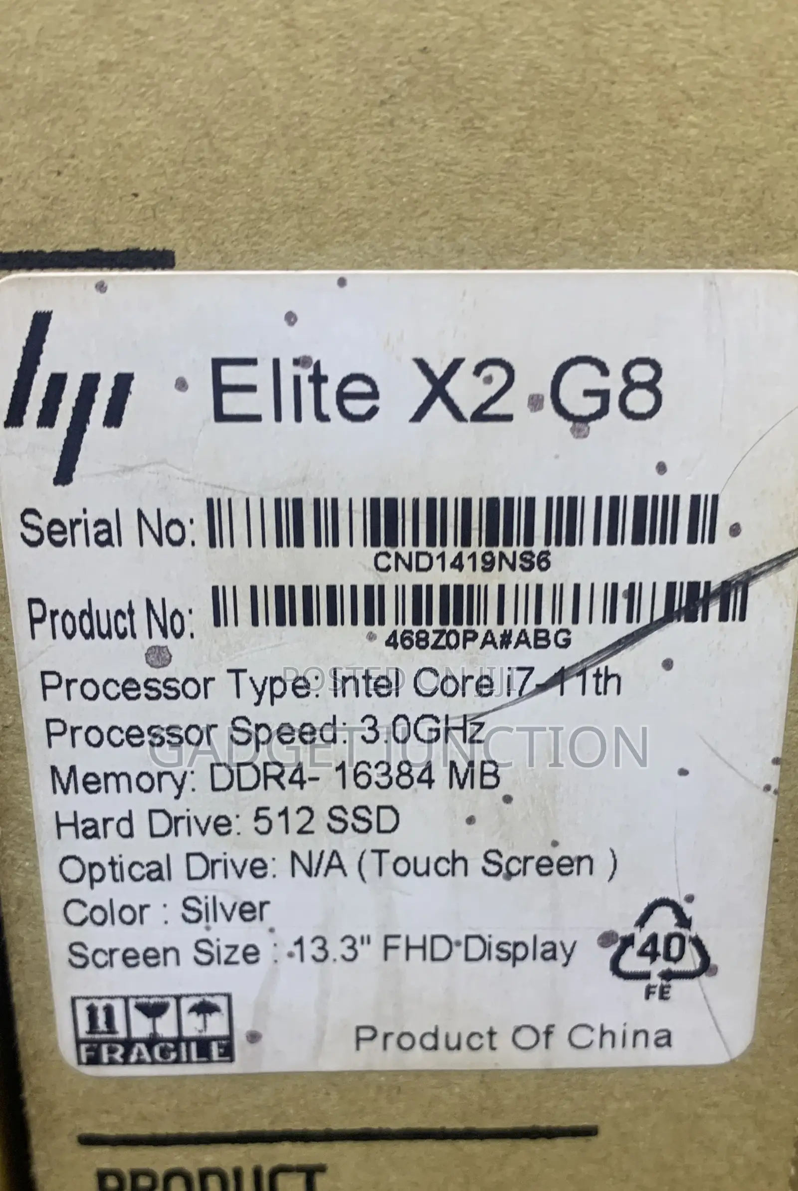New Laptop HP Elite X2 1012 16GB Intel Core I7 SSD 512GB