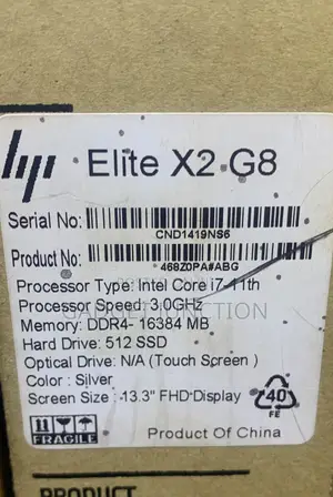 New Laptop HP Elite X2 1012 16GB Intel Core I7 SSD 512GB