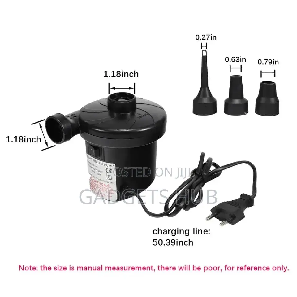 Lectric Air Pump for Inflatables Air Mattress Bed Boat