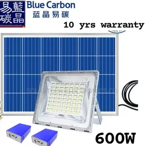 600W Blue Carbon Solar Flood Lights/ 120W Panel Ew