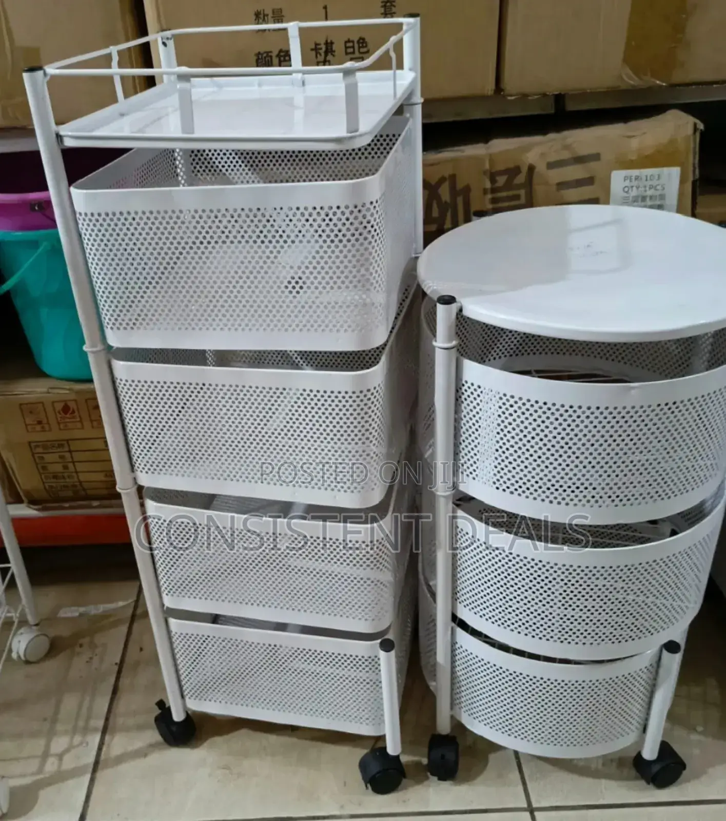 4 Tier Movable Rotating Kitchen Rack