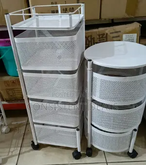 4 Tier Movable Rotating Kitchen Rack