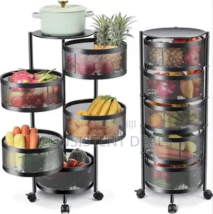 Home Cube Kitchen Rotating Storage Rack Organizer