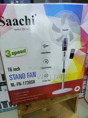 Saachi Stand Fan With Remote/16 Inch Stand Fan With Remote