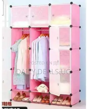 Three Columns Plastic Wardrobe