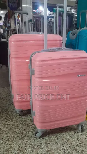 Original Rubber Plastic Suitcases. Large . ( Pink)