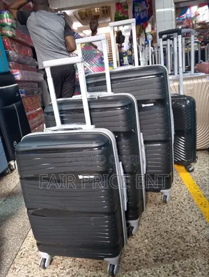 Rubber Plastic Suitcases. Medium. ( Black)