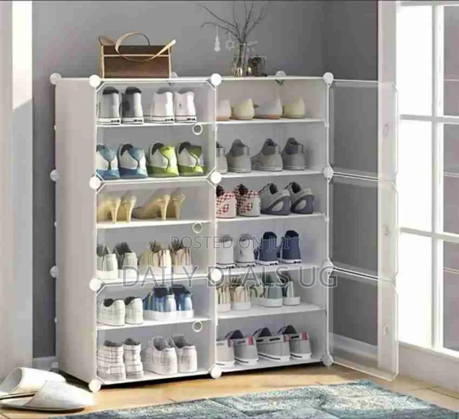 Portable Plastic Shoe Wardrobe Organizer