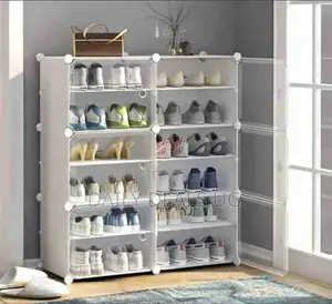 Portable Plastic Shoe Wardrobe Organizer