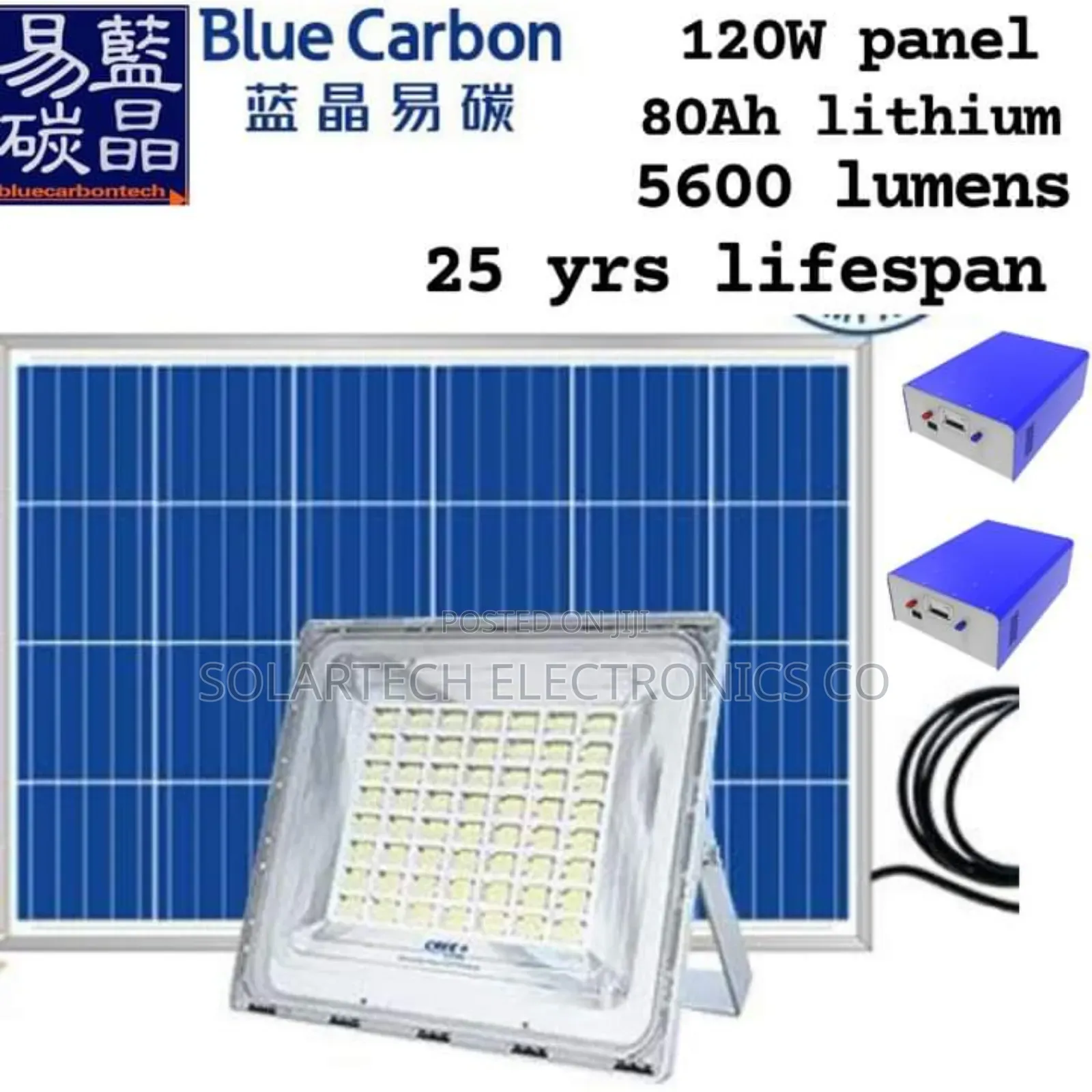 6.0 Wawa Blue Carbon Solar Flood Lights Pos