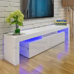 Led Lights TV Stand Unit in Color White
