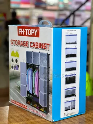 Three Column Plastic Closet Black
