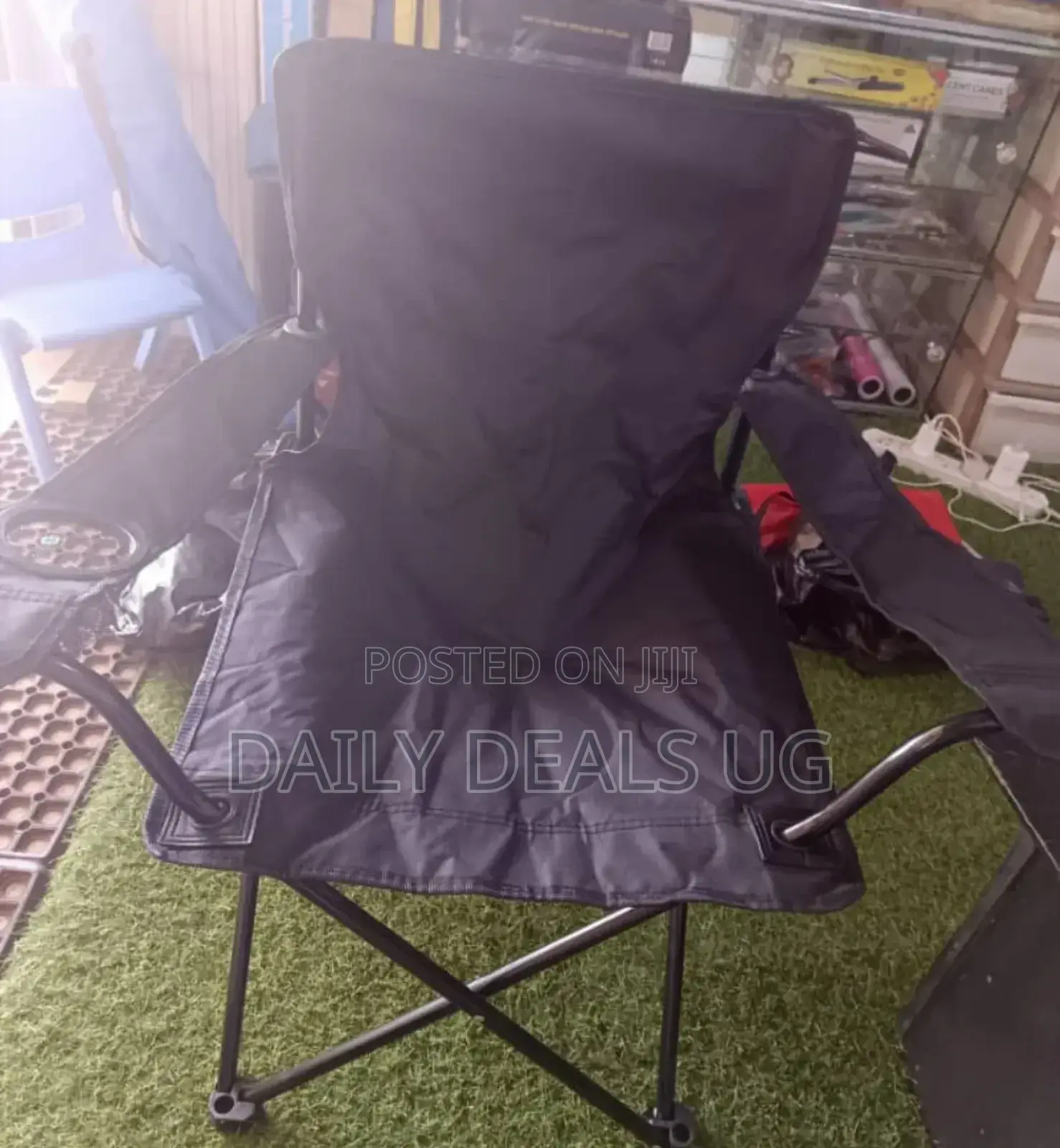 Black Adjustable Camping Chair
