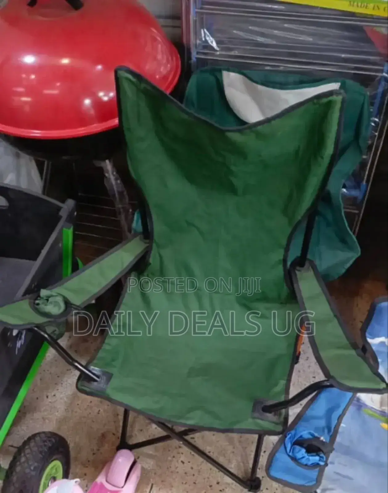 Green Adjustable Camping Chair