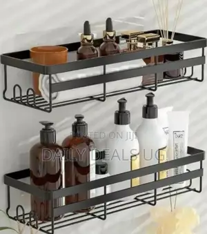 Metallic Bathroom Shelf Rack