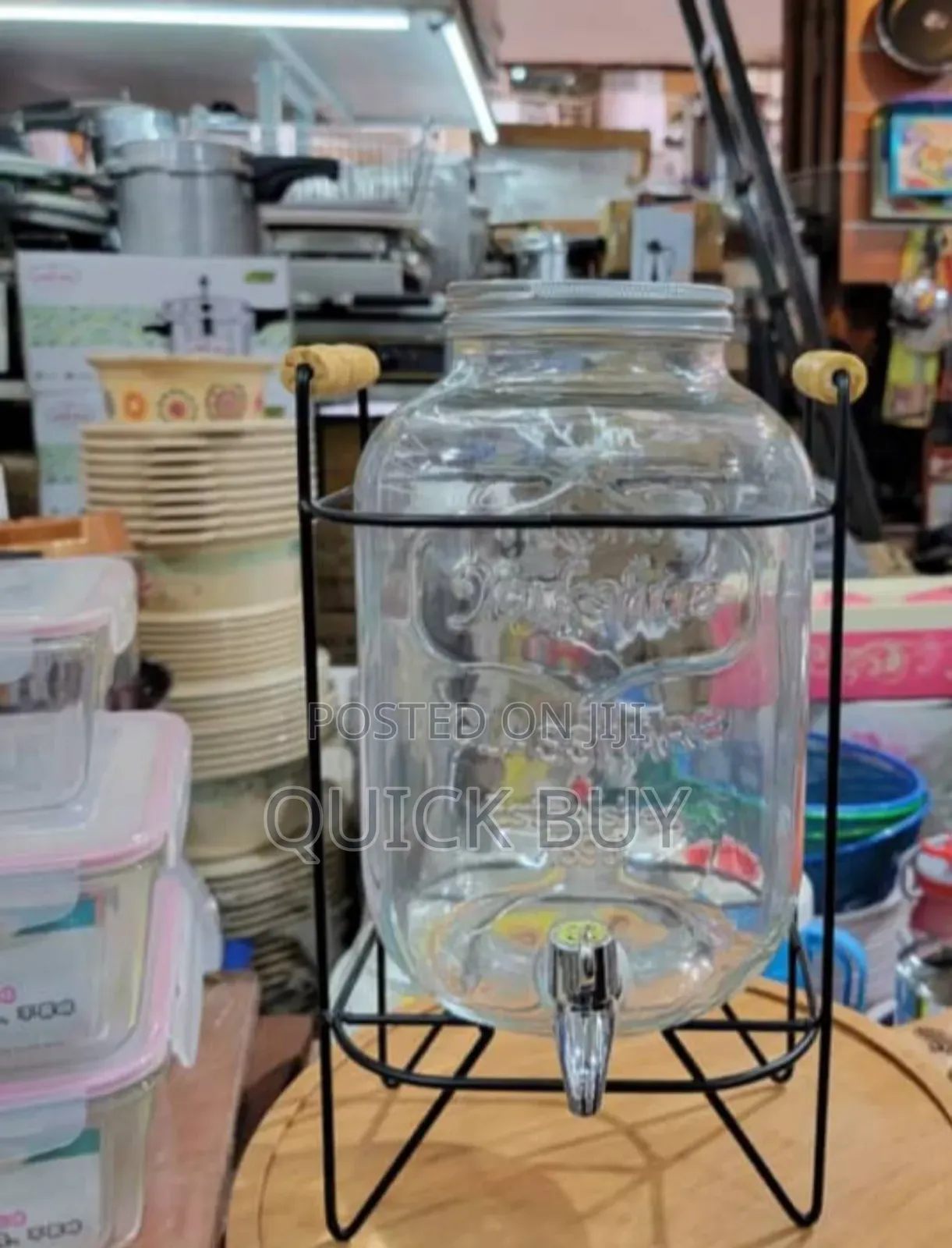 Convenient Smart Clear Glass Beverage Dispenser 5L