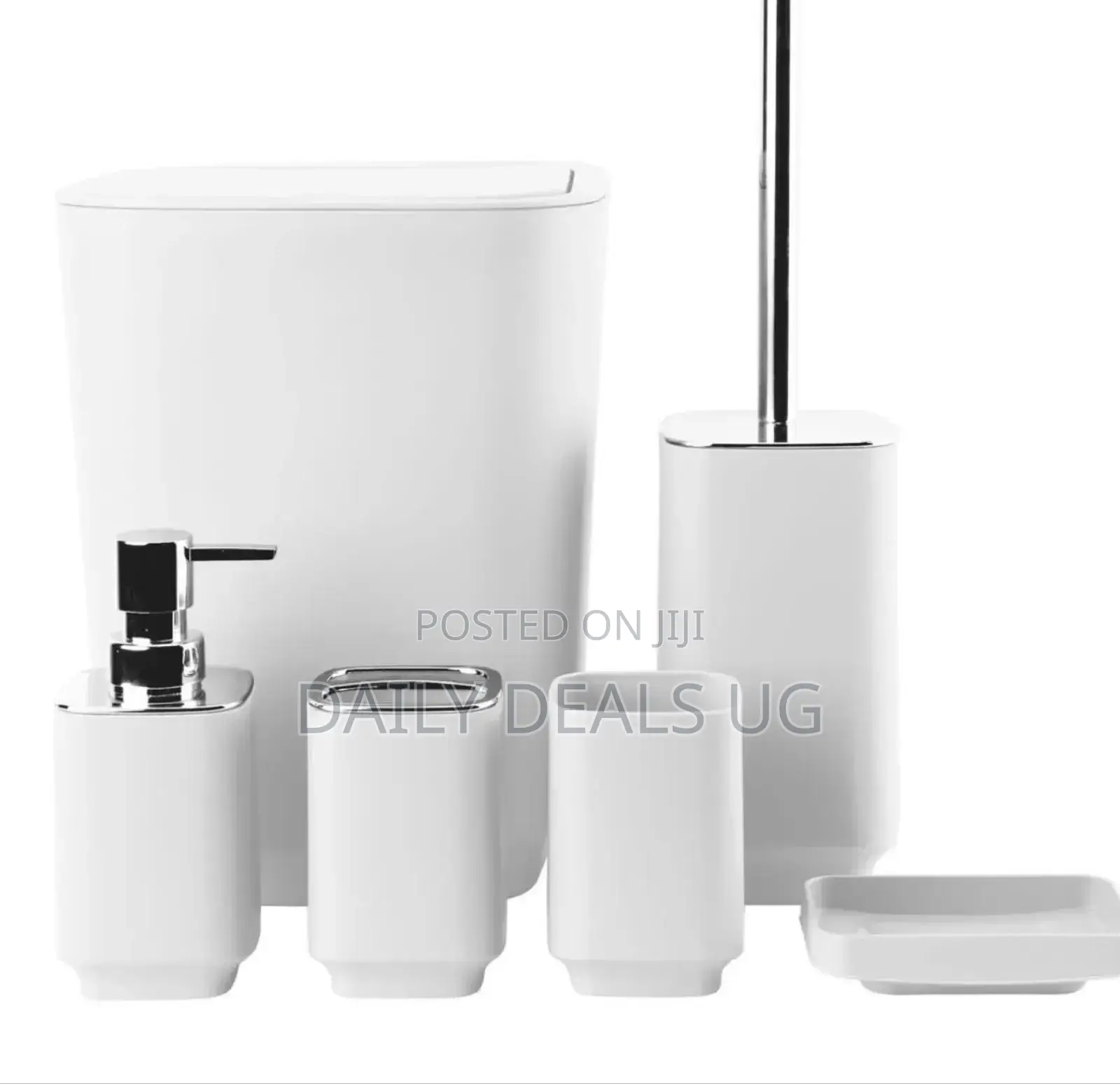 White Bathroom Accessories Set