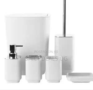 White Bathroom Accessories Set