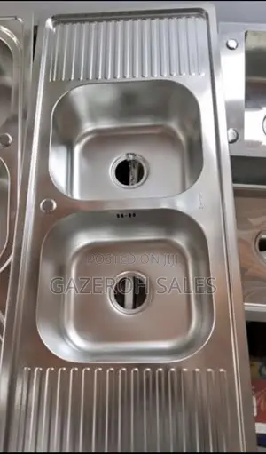 Double Bowl Kitchen Sink With Double Trays