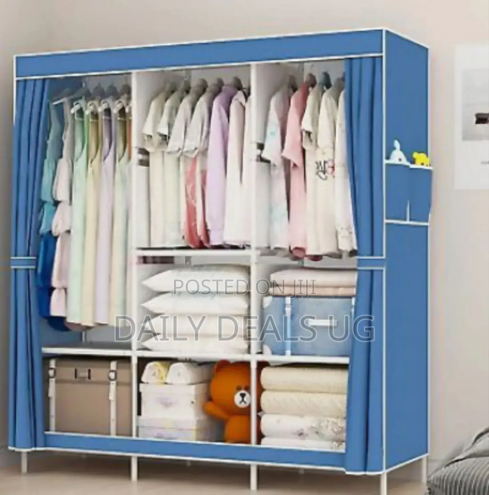 Blue Frame Clothes Wardrobe