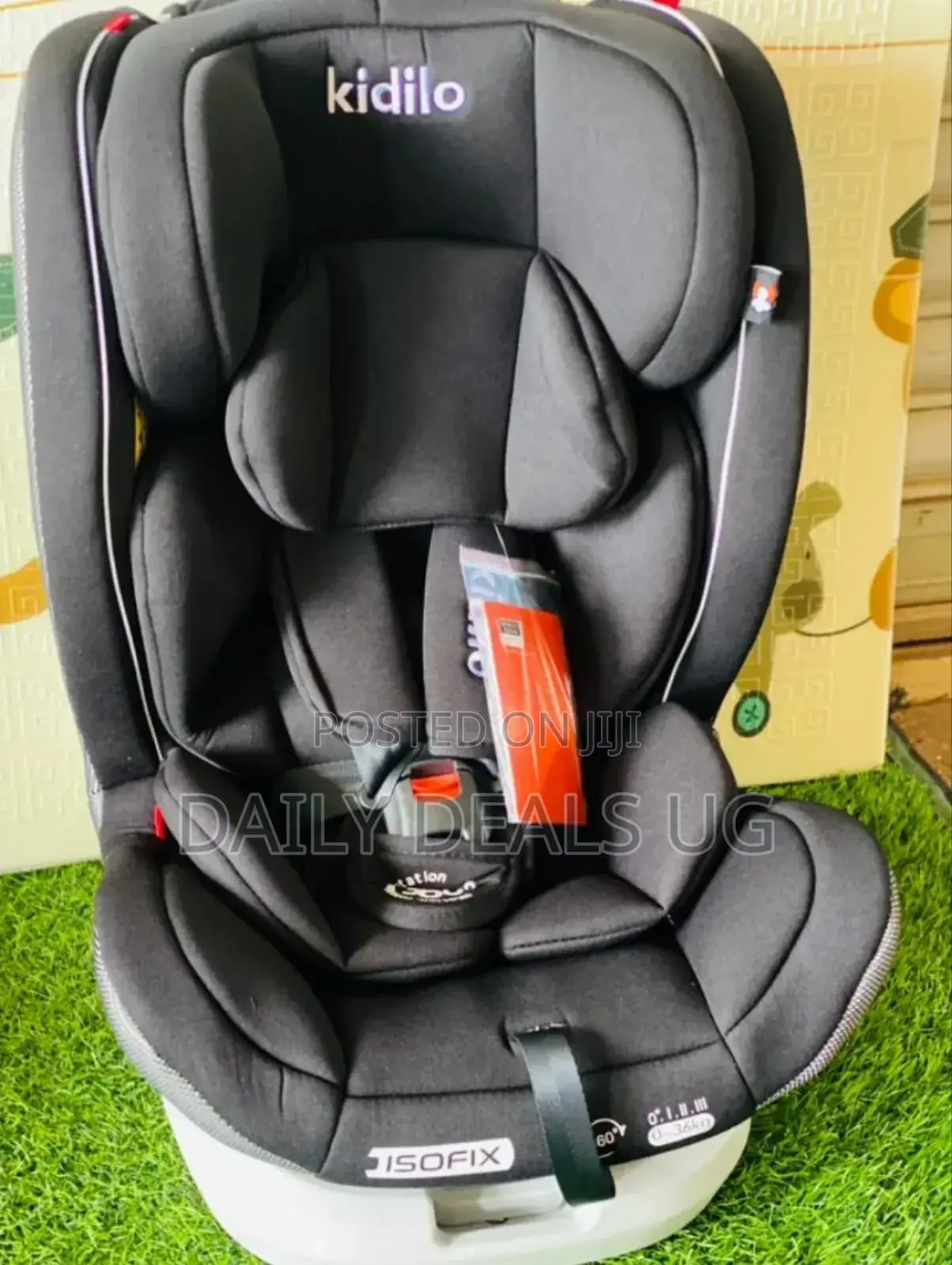 Black Soft Rotating Baby Car Seater