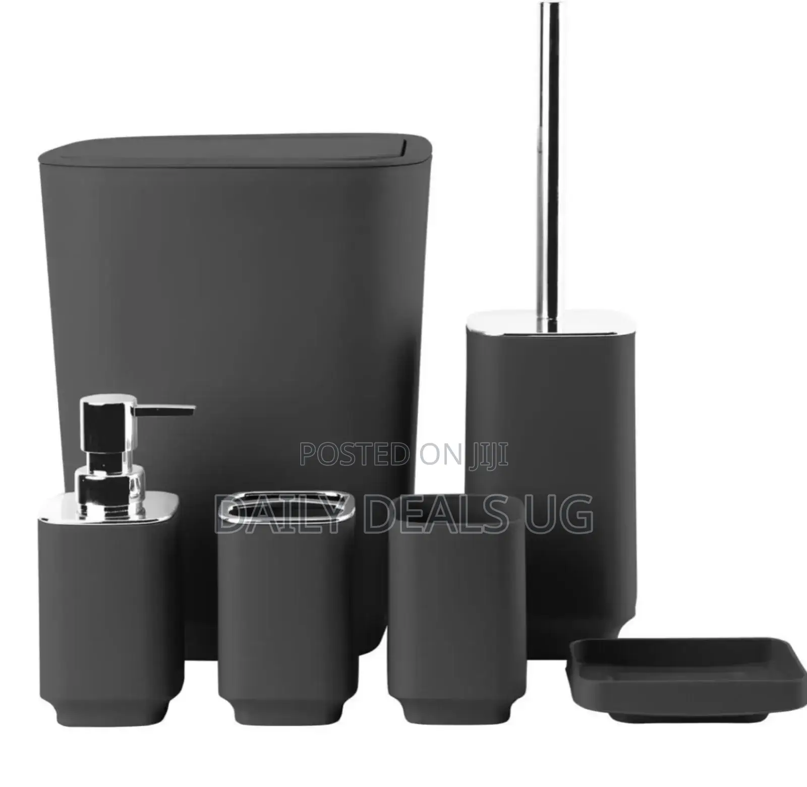 Black Bathroom Accessories Set