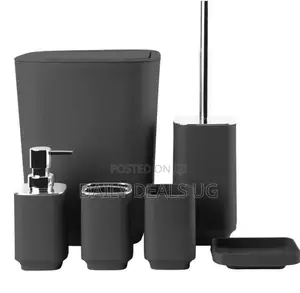 Black Bathroom Accessories Set