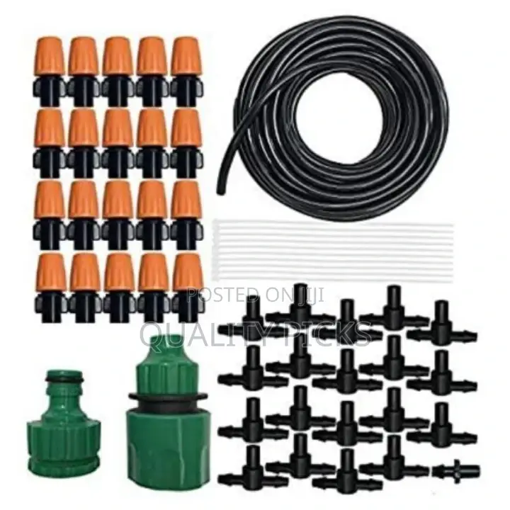 Misting Cooling System Water Spray Kit,Black