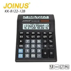 12 Digit Large LCD Display Calculator - Black