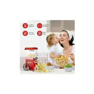 Popcorn Maker Machine With Wheels- Red