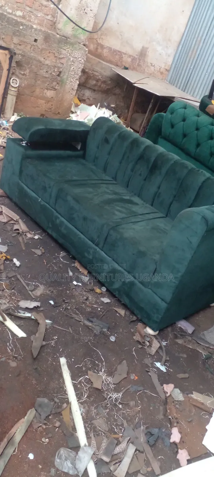 3 Seater Sofa Seat in Green Colour on Order