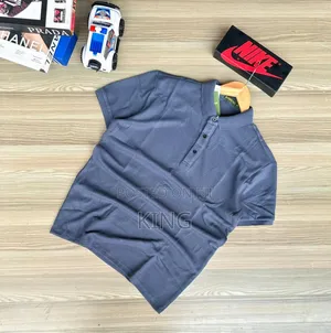 Lte Grey Polo Collar T Shirt. Simple and Classic